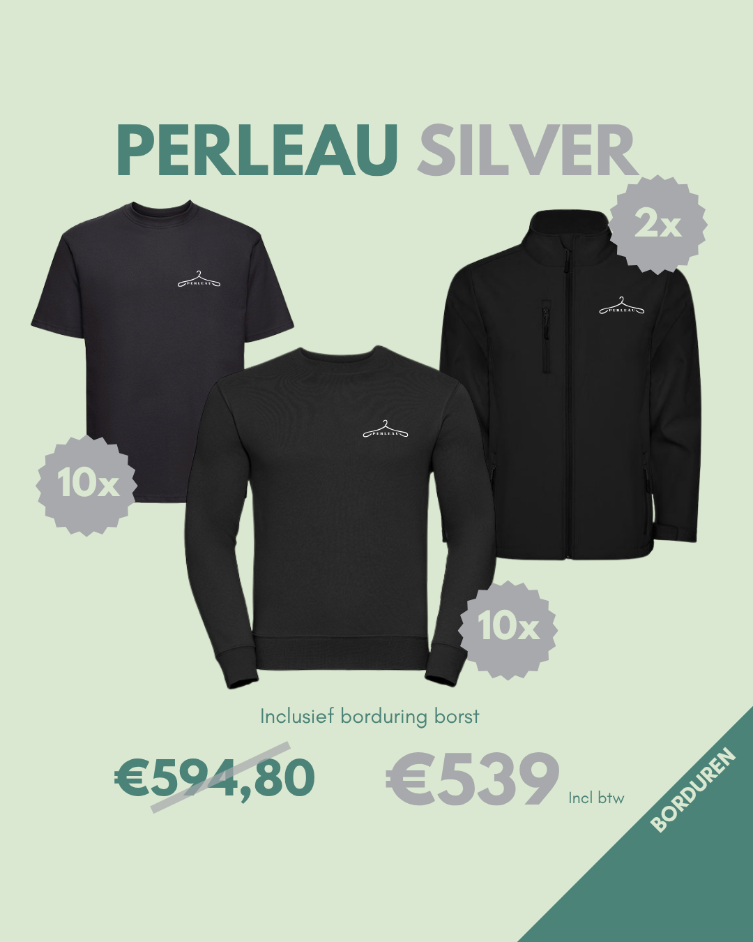 Borduurpakket silver