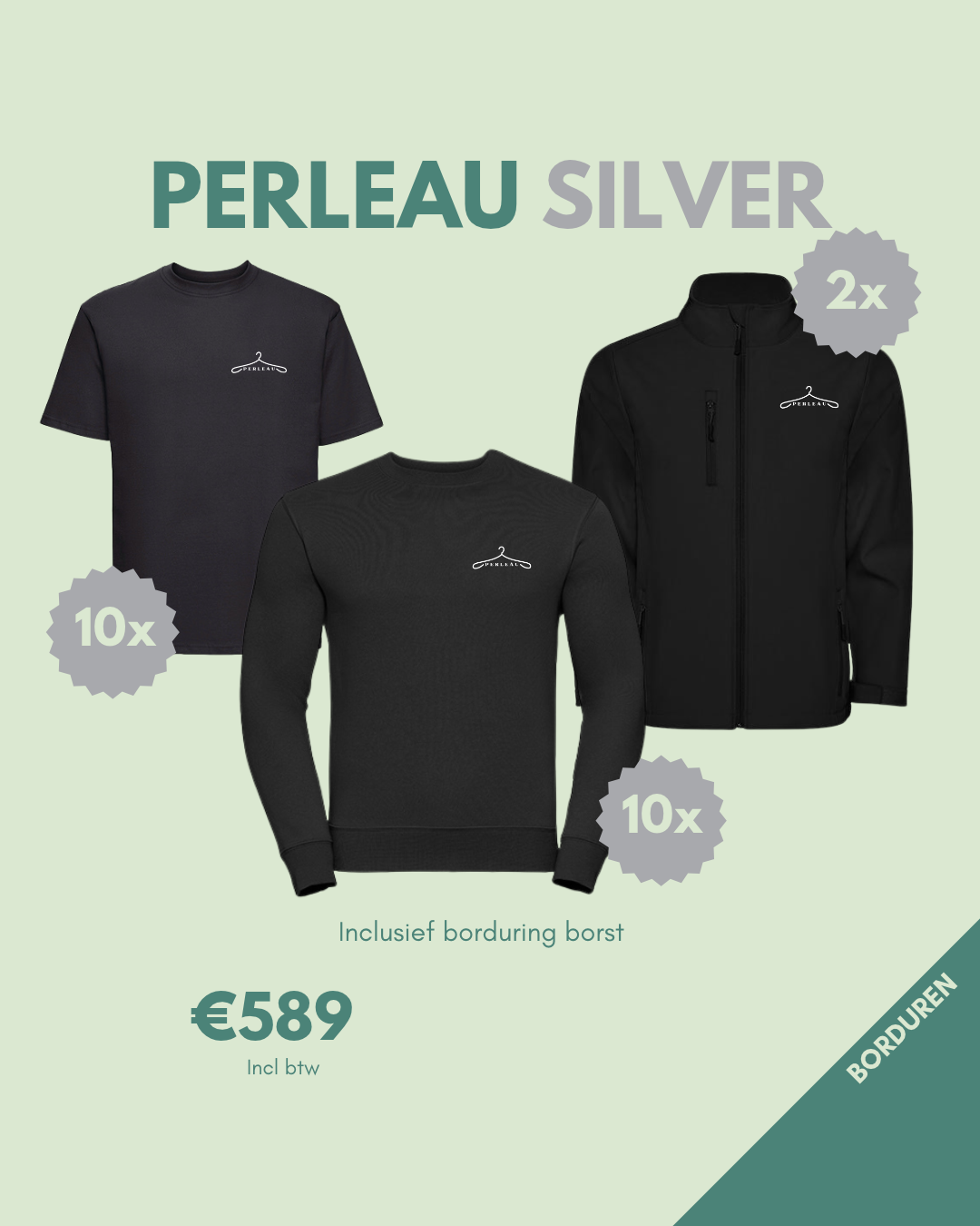Borduurpakket silver